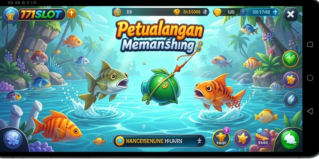 Gameplay seru dalam <strong>171SLOT</strong> dengan banyak ikan untuk ditangkap.