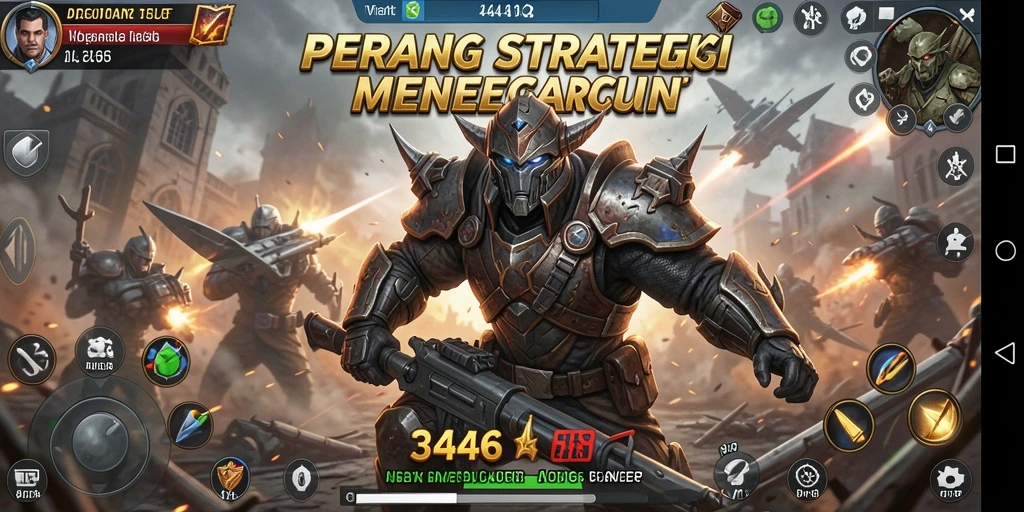 Tampilan gameplay seru dari 3446 yang menampilkan pertempuran strategi.