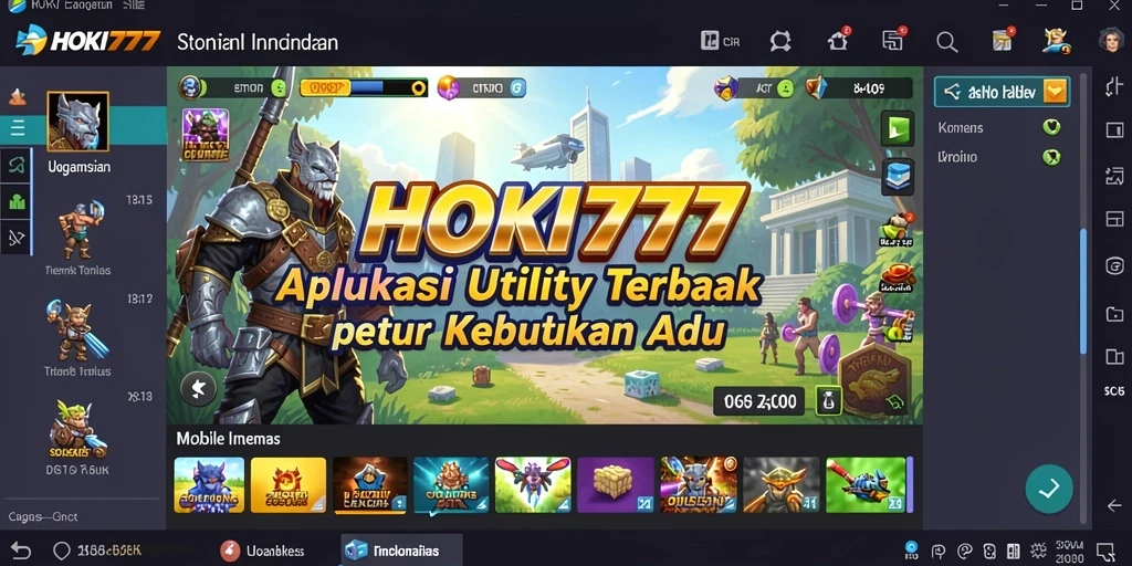 Tampilan utama HOKI777 yang sederhana dan mudah digunakan.
