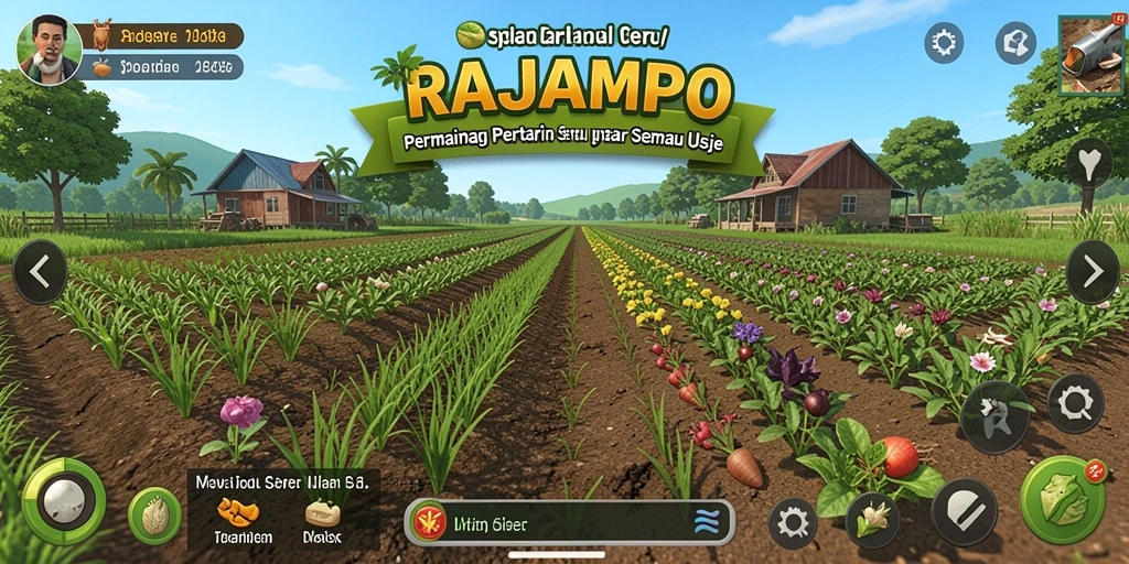 Gameplay seru RAJAMPO saat bertani dan merawat hewan.