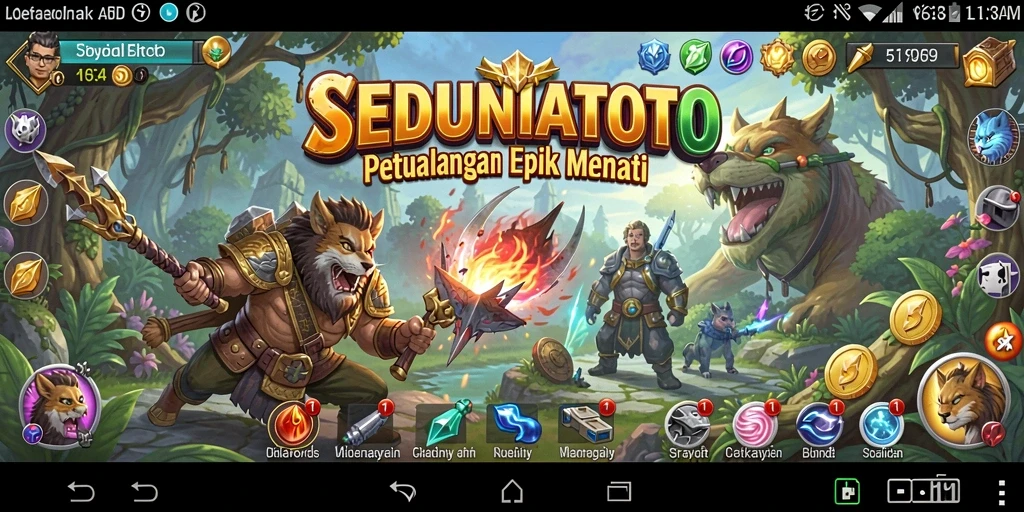 Tampilan gameplay yang mendebarkan dari SEDUNIATOTO.