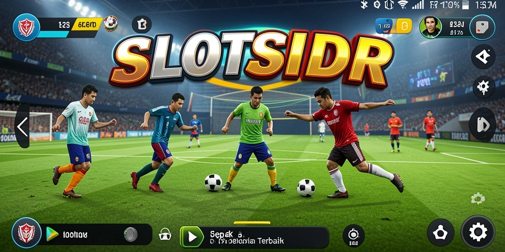 Tampilan gameplay menegangkan dari SLOTSIDR dalam pertandingan sepak bola.