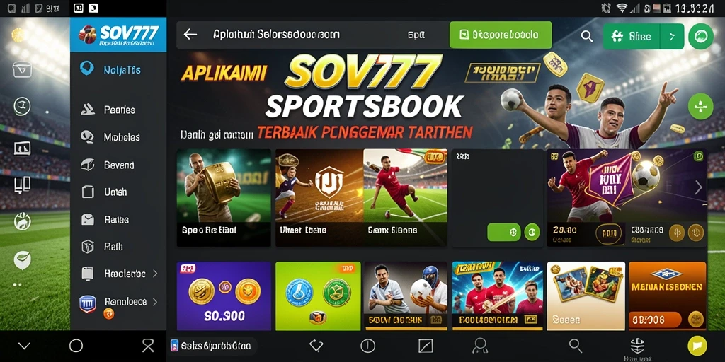 Screenshot gameplay SOV777 menampilkan berbagai pilihan taruhan olahraga.